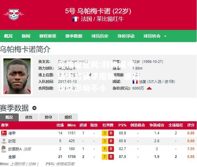 利物浦中场大将赛季报销，或对球队影响不小
